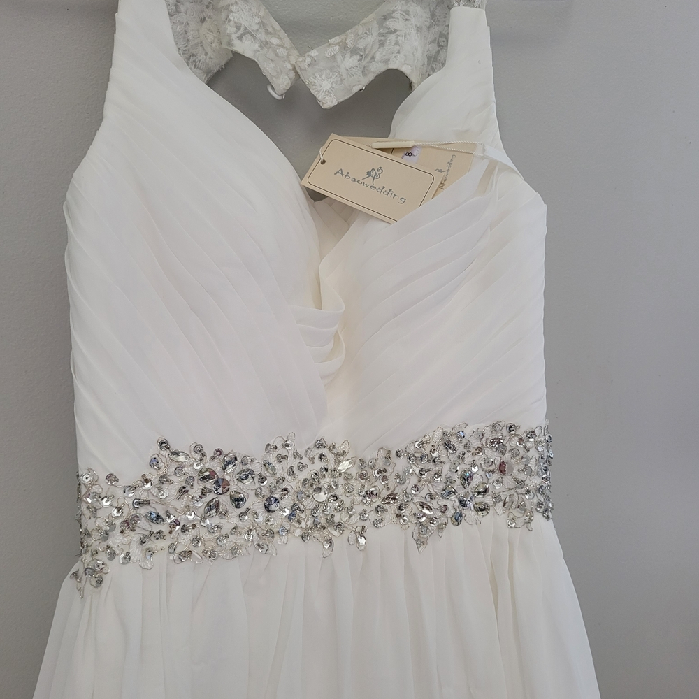 Abound White Kids Dress with Silver Embellishments